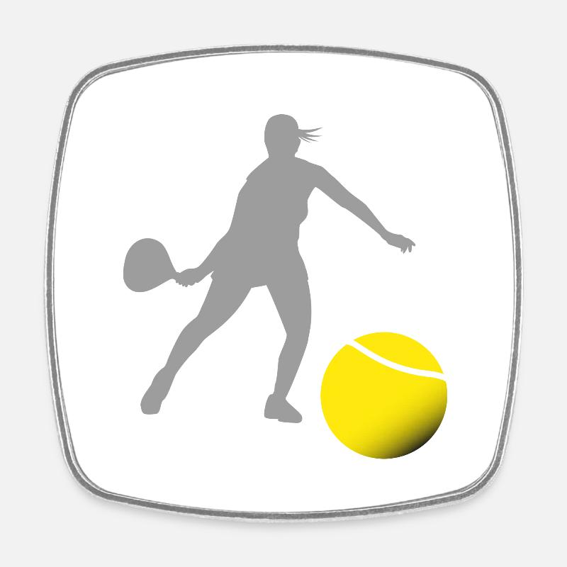 Padel woman - Square fridge magnet - white