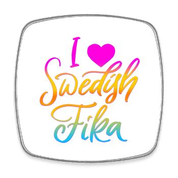 Schweden Schweden Viking Norden Skandinavien fika - Viereckiger Kühlschrankmagnet - Weiß - Vorne