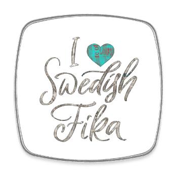 Schweden Schweden Viking Norden Skandinavien fika - Viereckiger Kühlschrankmagnet - Weiß - Vorne
