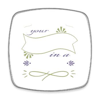 Beard Gang Geek Cute Funny Sayings Dino - Square fridge magnet - white - Front