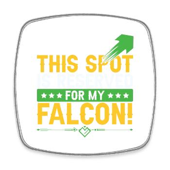 Falconry Saying - Square fridge magnet - white - Front