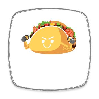 Ich mag Tacos - Viereckiger Kühlschrankmagnet - Weiß - Vorne