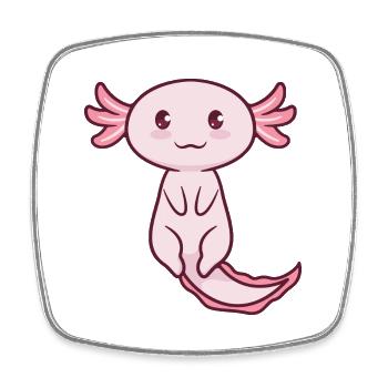 Axolotl Dolce - Calamita quadrata da frigo - bianco - Fronte