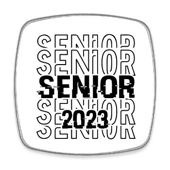 Senior 2023 - Square fridge magnet - white - Front