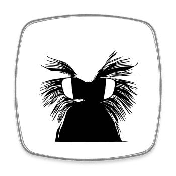 Porcupine Sunglasses Cute Animals Vector 22 - Square fridge magnet - white - Front