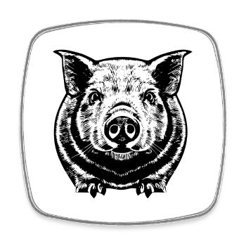 pig sweet pigs pigs animal animals 17 - Square fridge magnet - white - Front