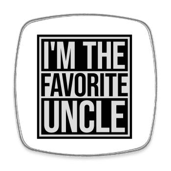 at The Favorite Uncle - Square fridge magnet - white - Front