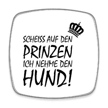 Dog Hund - Viereckiger Kühlschrankmagnet - Weiß - Vorne