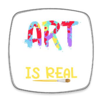 Art Education The Struggle Is Real Art Teacher Pro - Square fridge magnet - white - Front