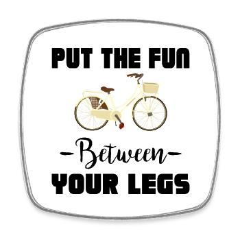 Marathon Triathlon Running joggen Biking Radfahren - Viereckiger Kühlschrankmagnet - Weiß - Vorne