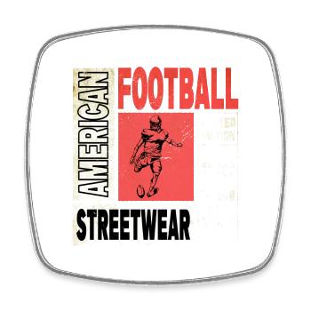 Joueur de football américain Vintage Retro USA Sport - Magnet carré - blanc - Devant