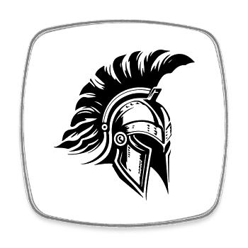 Gladiator Spartan Helmet Sparta - Square fridge magnet - white - Front