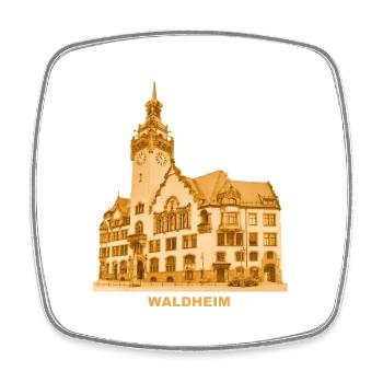 Waldheim Town Hall - Square fridge magnet - white - Front