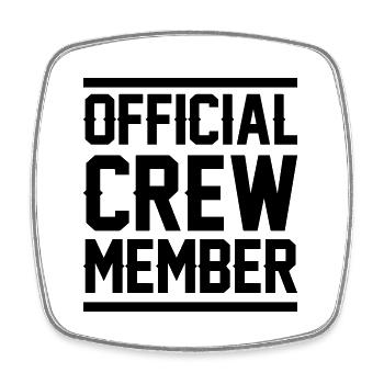 Crew Member - Square fridge magnet - white - Front