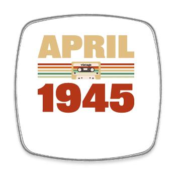 78e anniversaire Avril Né en 1945 Idée cadeau - Magnet carré - blanc - Devant