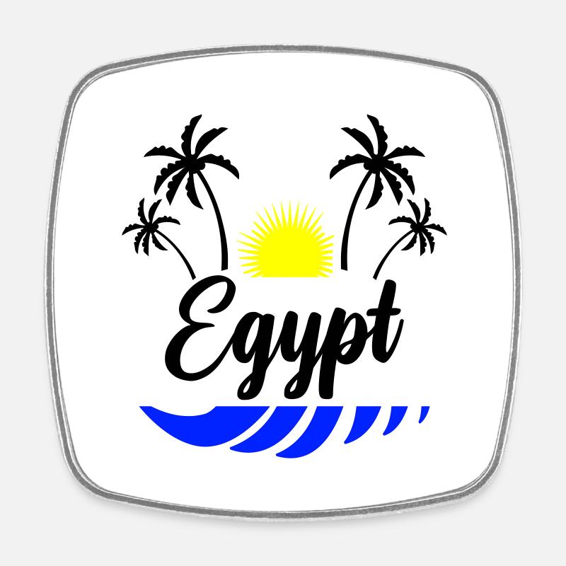 Égypte - Magnet carré - blanc