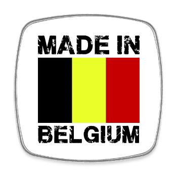 Made in Belgium - Square fridge magnet - white - Front