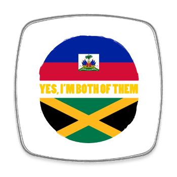 Haiti Haitianer Jamaika Kombination I Geschenk - Viereckiger Kühlschrankmagnet - Weiß - Vorne
