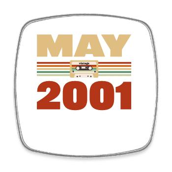 22ème Anniversaire Mai Millésime 2001 Idée cadeau - Magnet carré - blanc - Devant