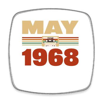 55. Geburtstag Mai Jahrgang 1968 Geschenkidee - Viereckiger Kühlschrankmagnet - Weiß - Vorne
