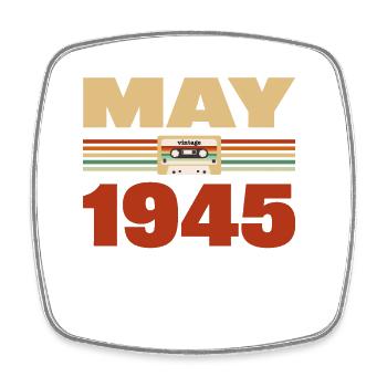 78. Geburtstag Mai Jahrgang 1945 Geschenkidee - Viereckiger Kühlschrankmagnet - Weiß - Vorne