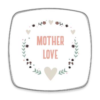 Muttertag Mutter Liebe Dankeschön Kinder Geschenk - Viereckiger Kühlschrankmagnet - Weiß - Vorne