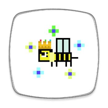 Queen Bee - Square fridge magnet - white - Front