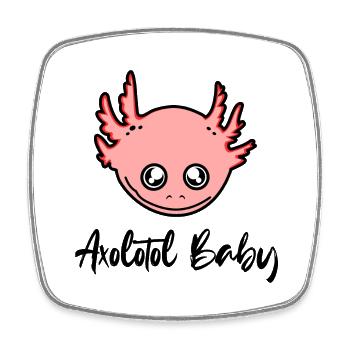 Niedliches Axolotl Baby - Axolotl Smile - Viereckiger Kühlschrankmagnet - Weiß - Vorne