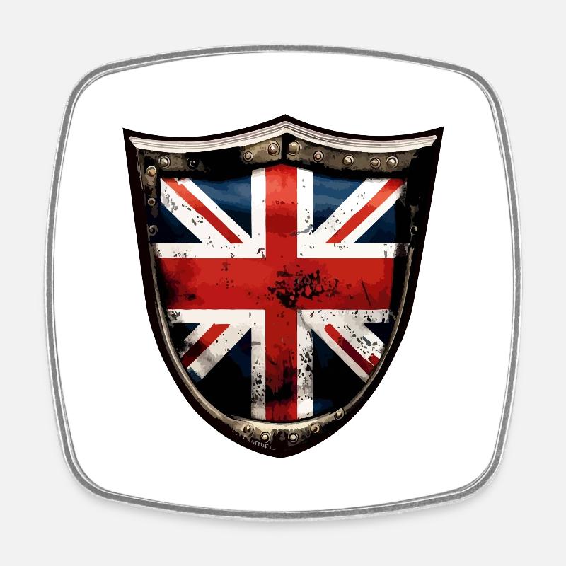 UNION JACK - Square fridge magnet - white