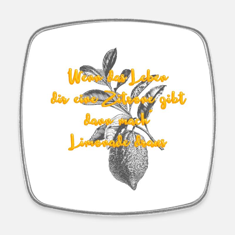Limonade - Magnet carré - blanc