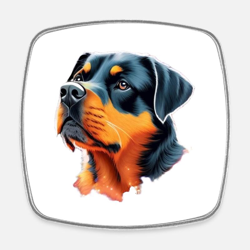 Rottweiler - Square fridge magnet - white