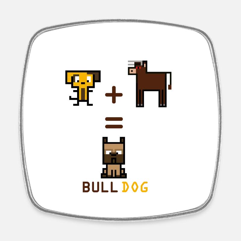 dog breed - Square fridge magnet - white