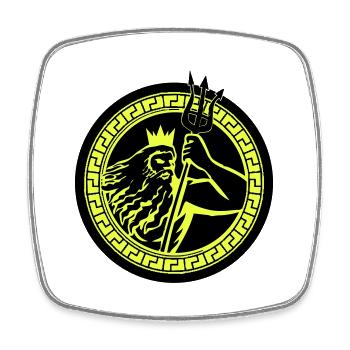 poseidon triton - Viereckiger Kühlschrankmagnet - Weiß - Vorne