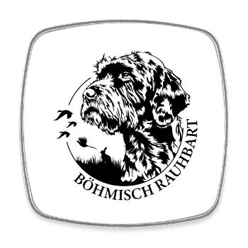 Böhmisch Rauhbart Portrait Jagdhunde Hund Wilsigns - Viereckiger Kühlschrankmagnet - Weiß - Vorne