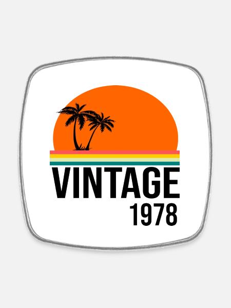 Jahrgang 1978 - Viereckiger Kühlschrankmagnet - Weiß