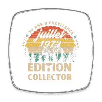 Aniversaire 50 Ans Vintage Collector - Magnet carré - blanc - Devant