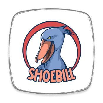 Shoebill Bird Ornithologist Forest I Gift - Square fridge magnet - white - Front