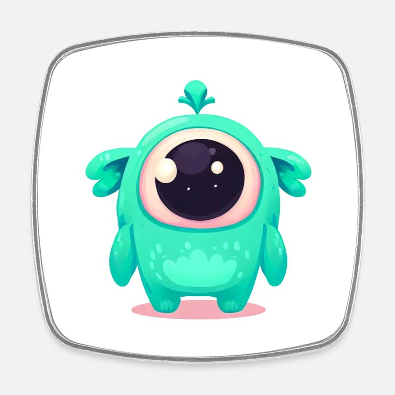 KiddyTikki - Square fridge magnet - white