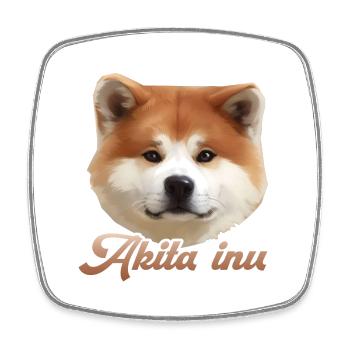 akita inu - Square fridge magnet - white - Front