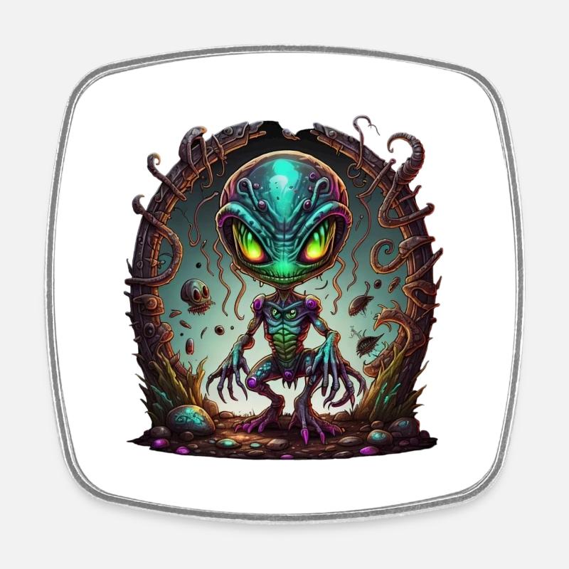 Garçon extraterrestre - Magnet carré - blanc