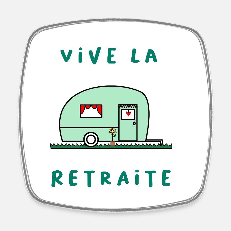 RETRAITE. RETRAITE. RETRAITEE. RETRAITE - Magnet carré - blanc