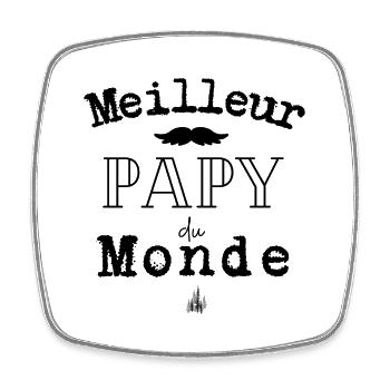 Meilleur papy du monde - Magnet carré - blanc - Devant