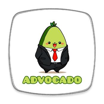 Advocado - Viereckiger Kühlschrankmagnet - Weiß - Vorne