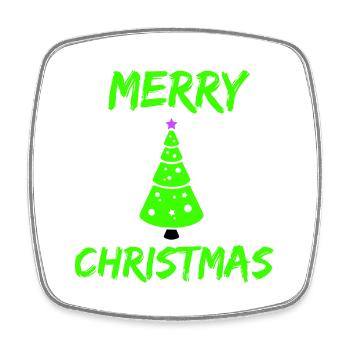merry christmas - Viereckiger Kühlschrankmagnet - Weiß - Vorne