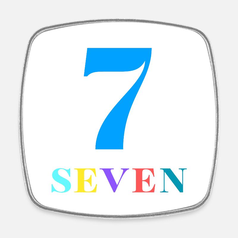 Seven-7e anniversaire - Magnet carré - blanc