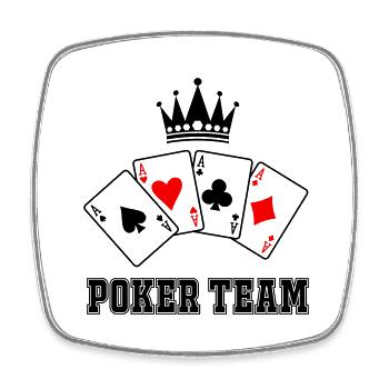 Poker Team - Square fridge magnet - white - Front
