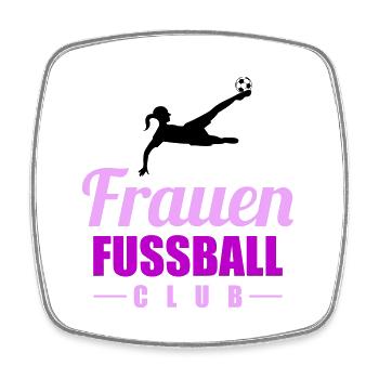 frauen fußball - Viereckiger Kühlschrankmagnet - Weiß - Vorne