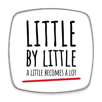 Little by Little Tee – perfektes Geschenk für Wachstum! - Viereckiger Kühlschrankmagnet - Weiß - Vorne