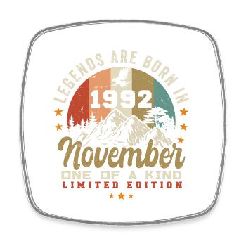 Cadeau d’anniversaire novembre 1992 - Novembre 1992 - Magnet carré - blanc - Devant