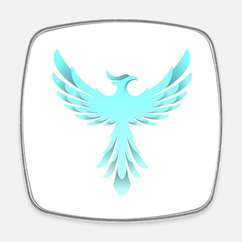 Phoenix Logo - Square fridge magnet - white